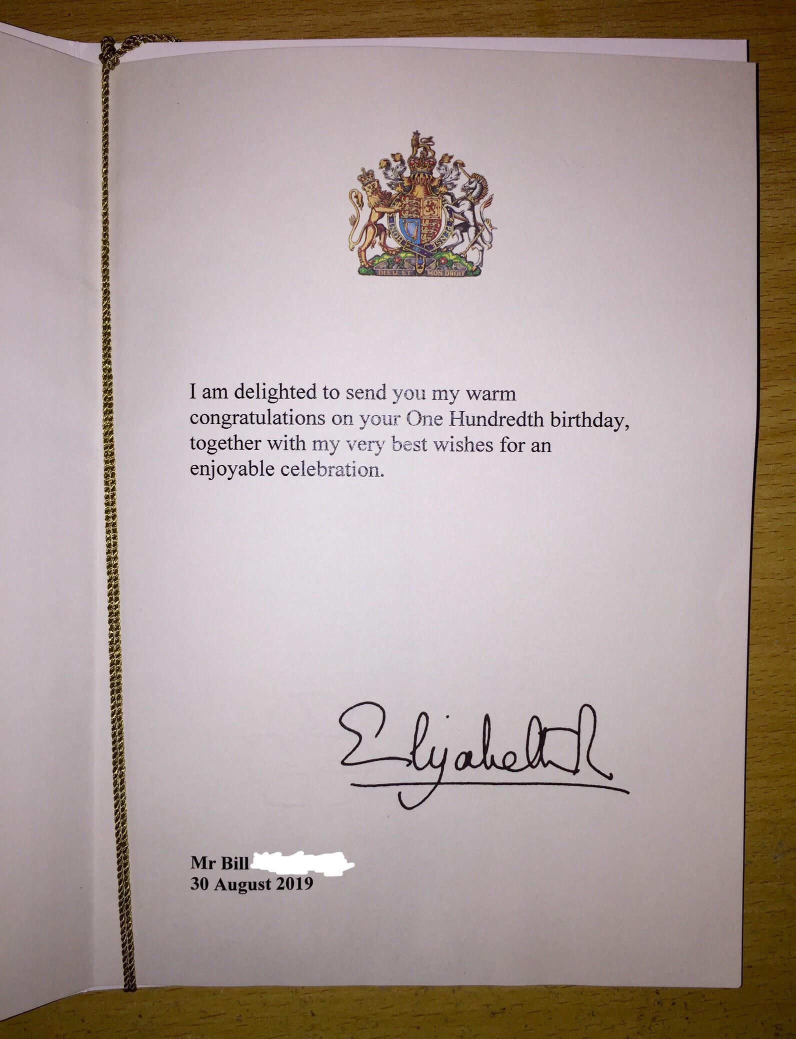 This Is What The Letter From The Queen Looks Like When You Turn 100 Years Old R Mildlyinteresting Mildly Interesting Know Your Meme