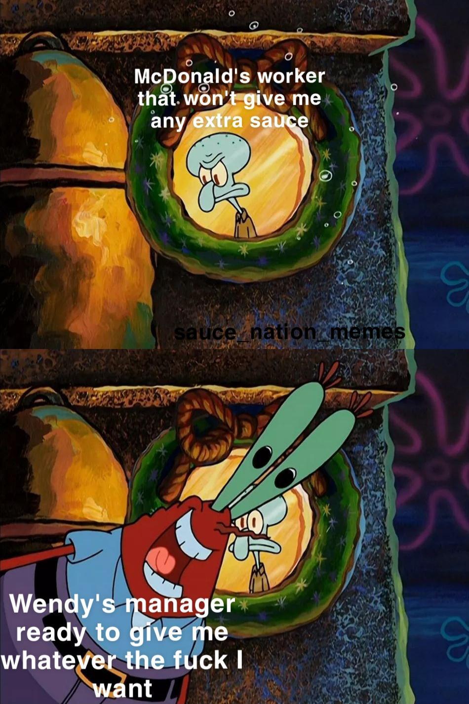 Wendy's always hooks you up | r/BikiniBottomTwitter | SpongeBob ...