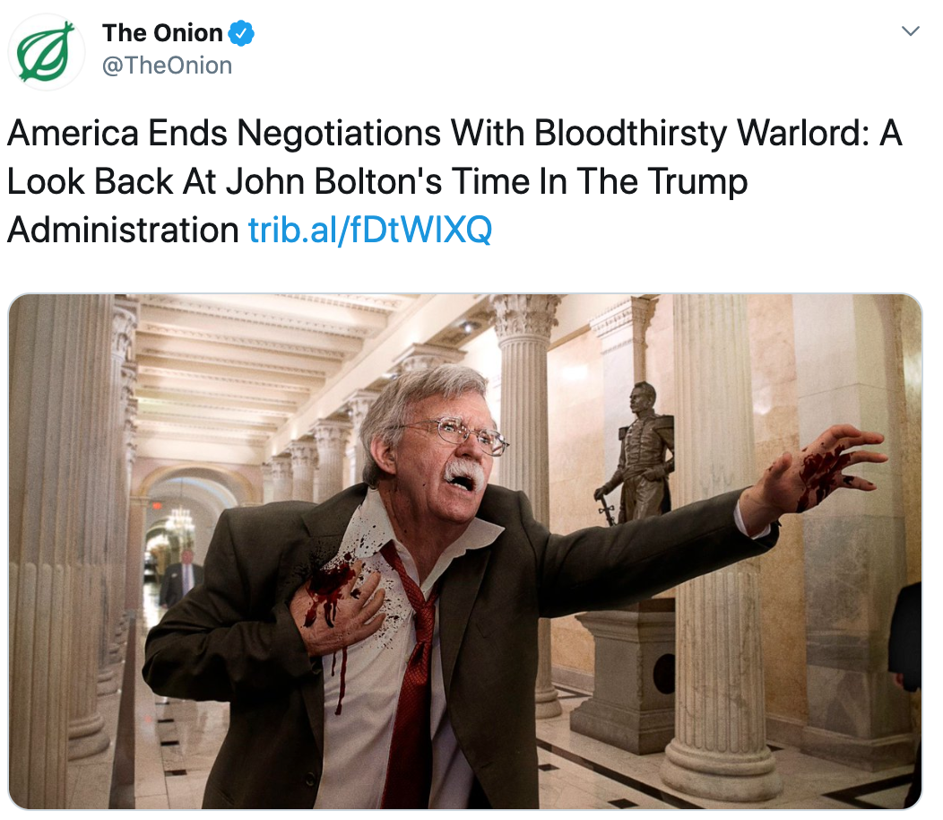 john bolton fired 13 The Onion Know Your Meme