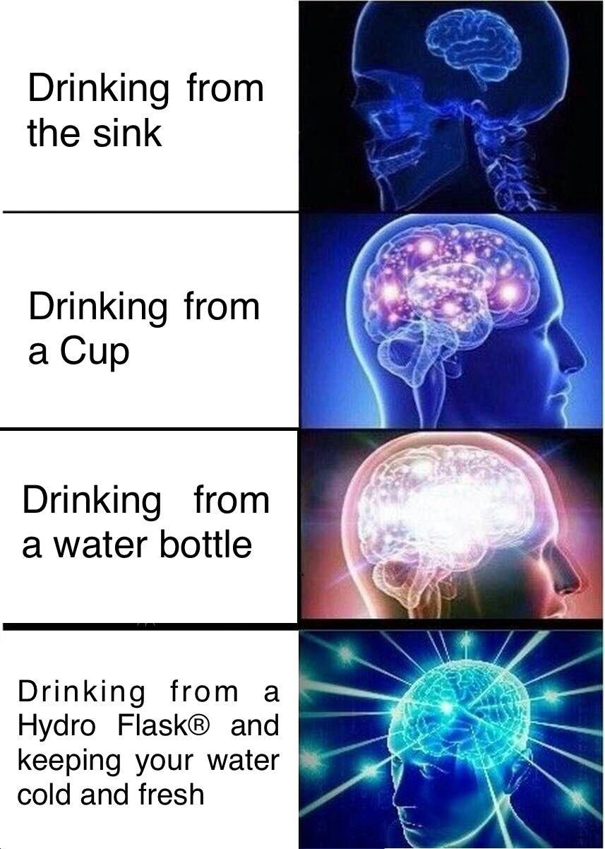 Expanding Brain Hydro Flask Know Your Meme