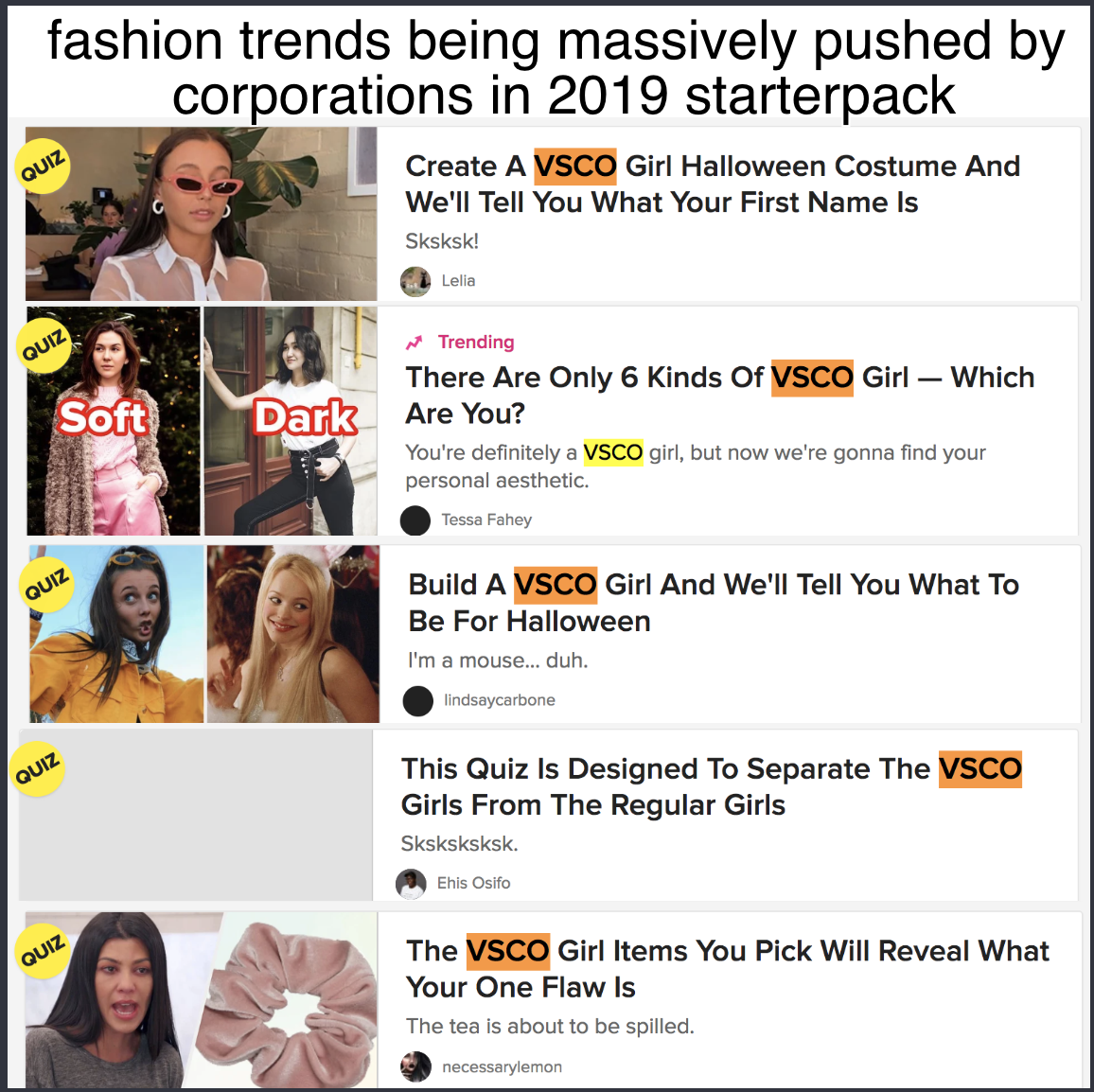 fashion trends being massively pushed by corporations in