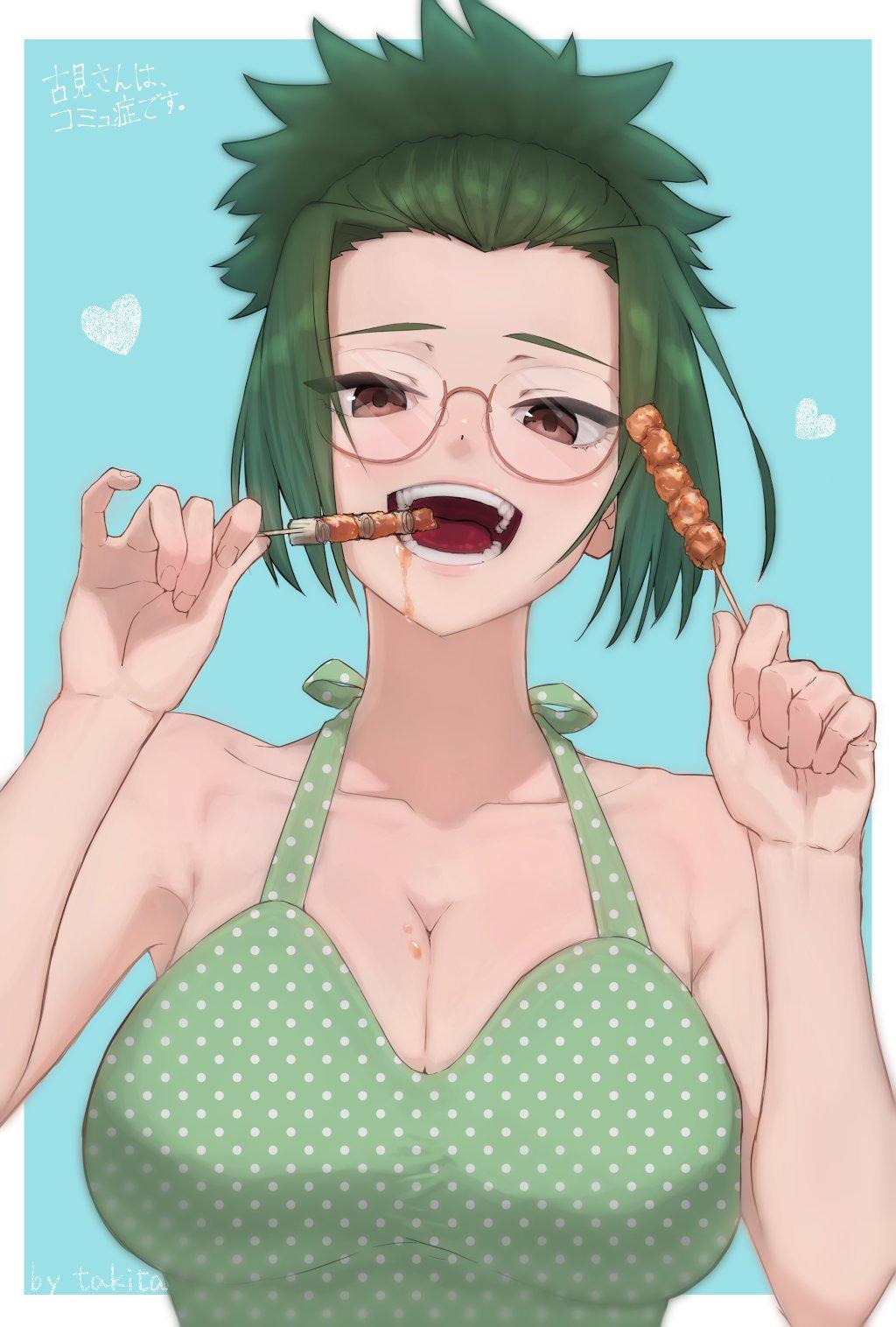 焼き鳥食う 卑しい女描きました Komi Can T Communicate Know Your Meme