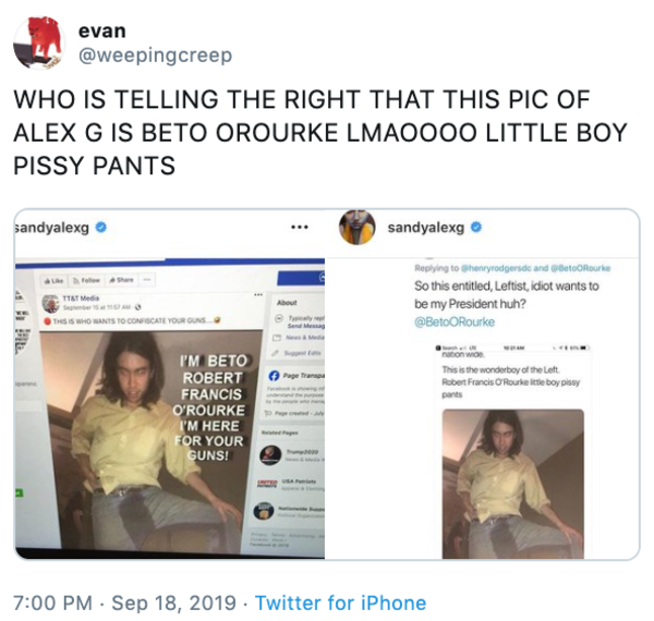 Who is Telling the Right Beto O'Rouke's Pissy Pants Photo Know Your