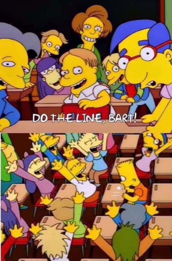 Do The Line Bart Simpsons Shitposting Know Your Meme