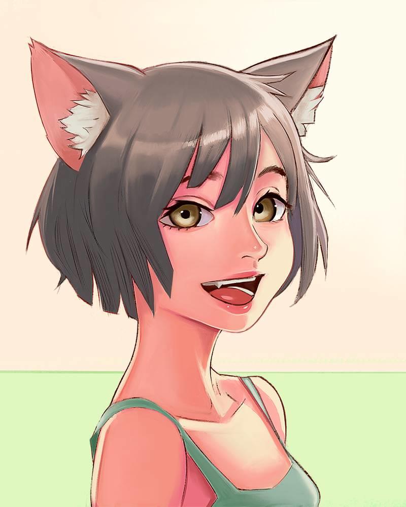 Kitty caty girl Cat Girl Know Your Meme