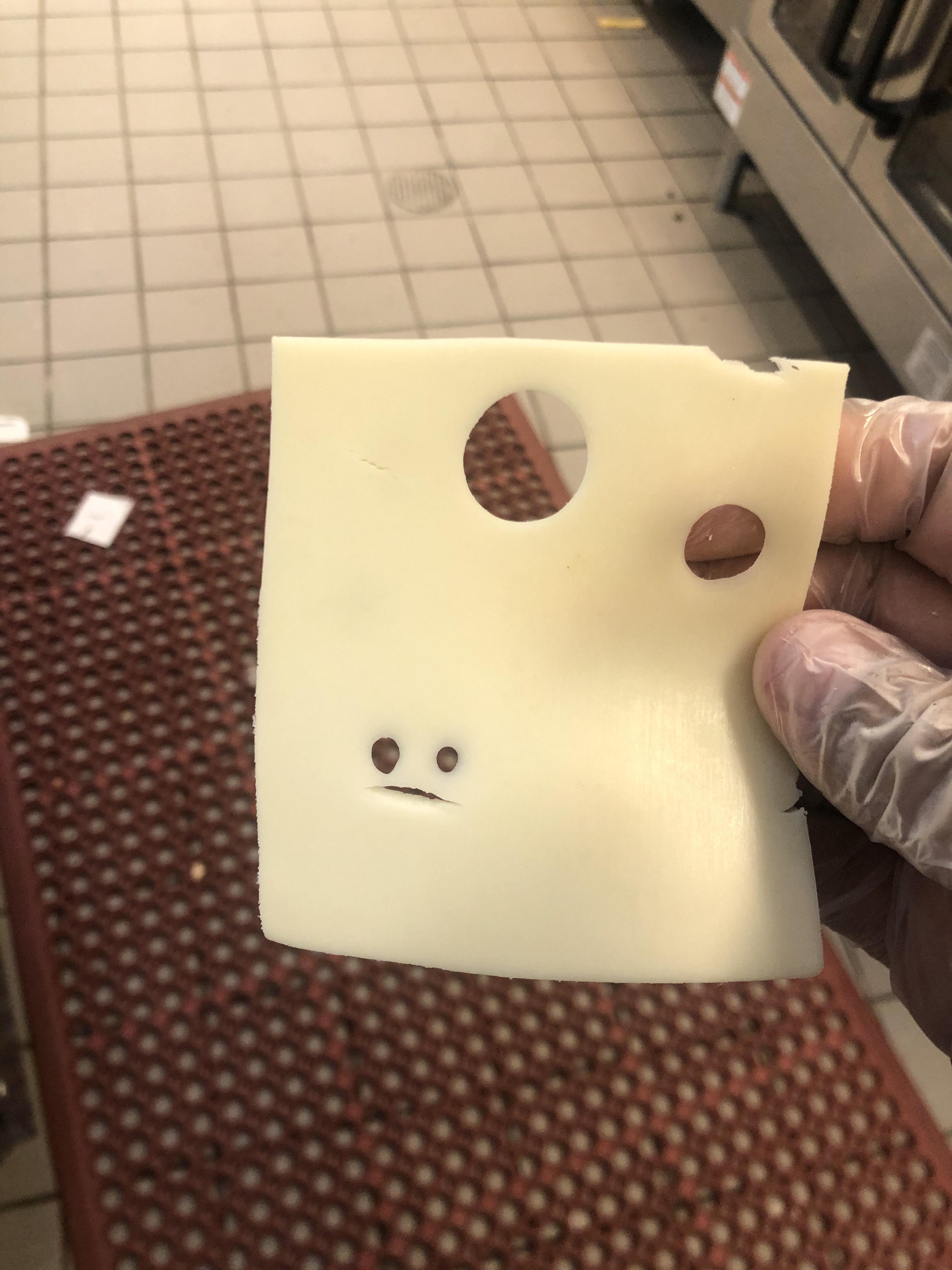Unamused Swiss Cheese /r/mildlyinteresting Mildly Interesting