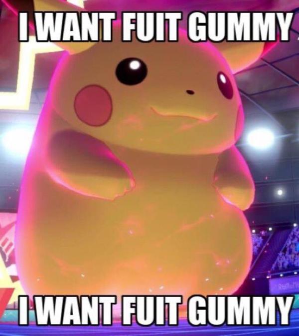 Fat pikachu I Want Fuit Gummy Know Your Meme
