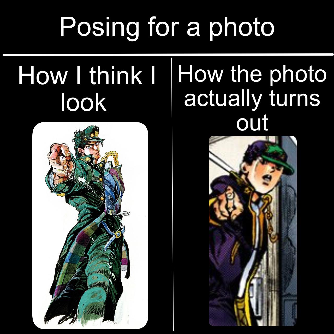 Everybody Gangsta Until Araki Forgets How To Draw Jotaro R Shitpostcrusaders Jojo S Bizarre Adventure Know Your Meme