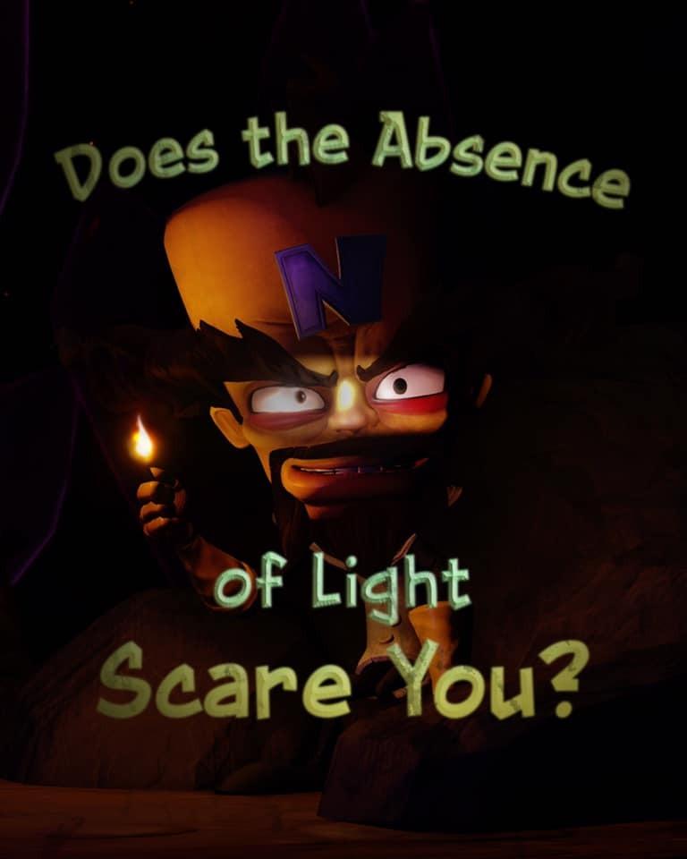 Does the Absence of Light Scare You? Crash Bandicoot Know Your Meme