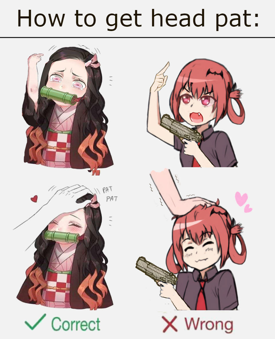 How To Headpat Demon Girls r Animemes Headpat Know Your Meme