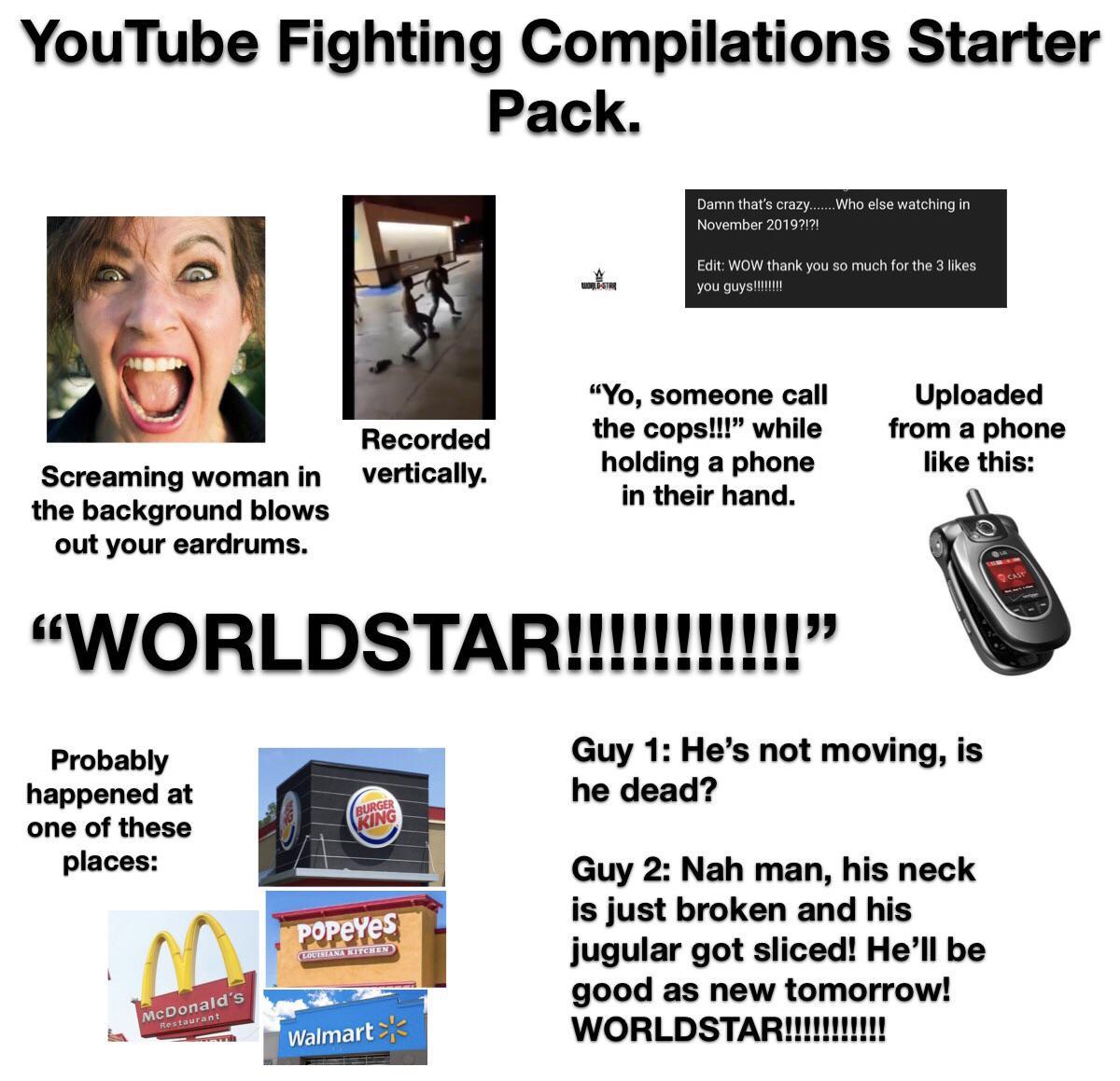 YouTube fighting compilation starter pack. | /r/starterpacks | Starter ...