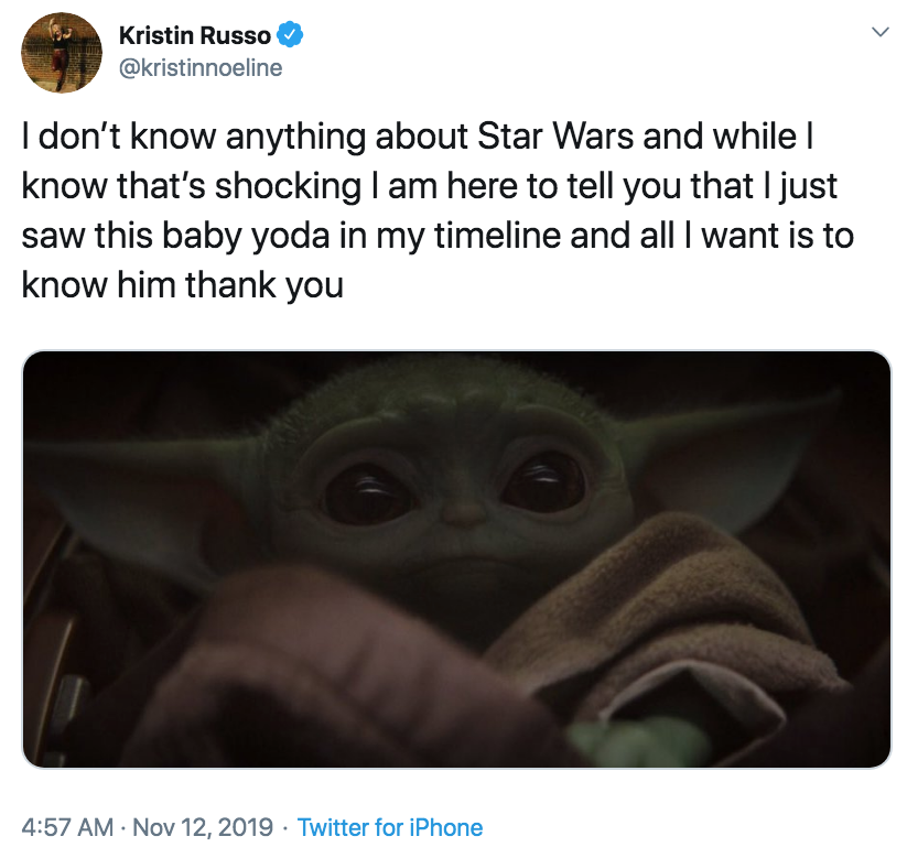 I Don T Know Anything About Star Wars And While I Know That S Shocking I Am Here To Tell You That I Just Saw This Baby Yoda In My Timeline And All I