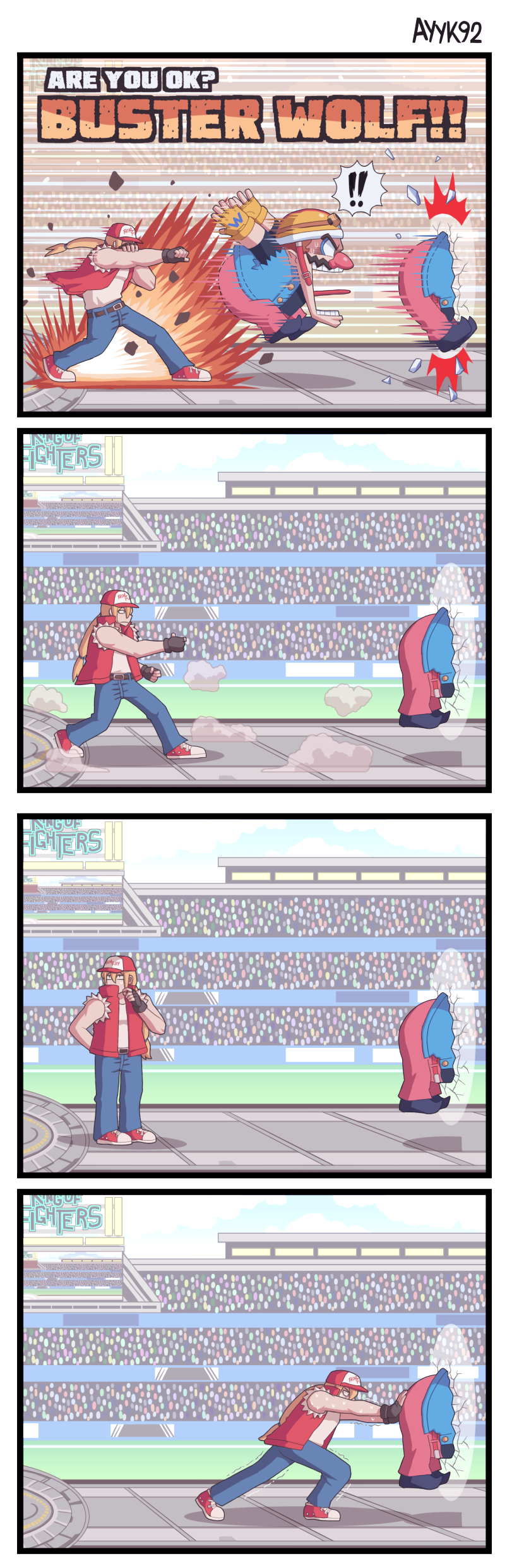 Tough Walls Terry Bogard's "Are You Okay?" Know Your Meme