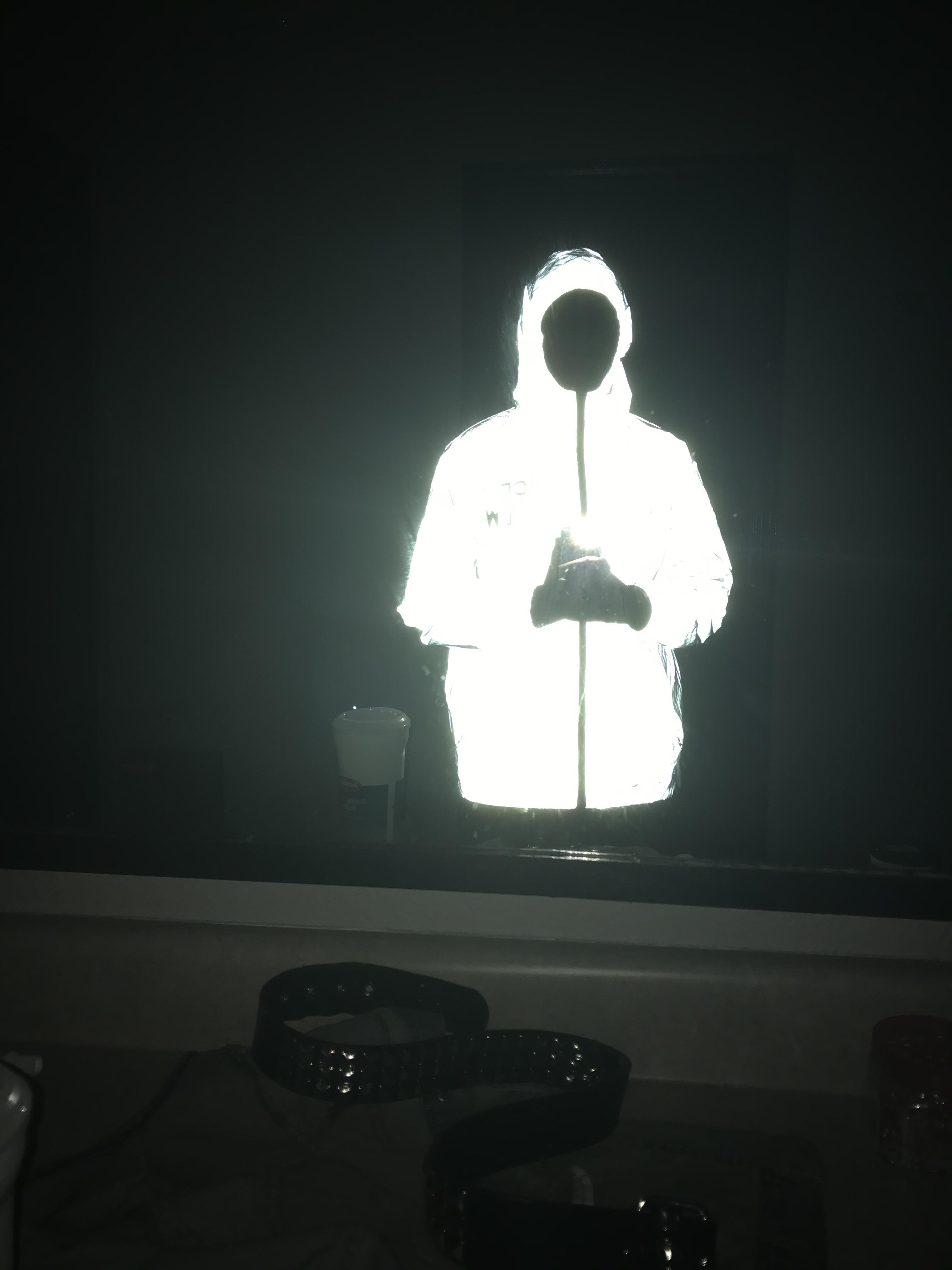 I wear it as my night running jacket so 