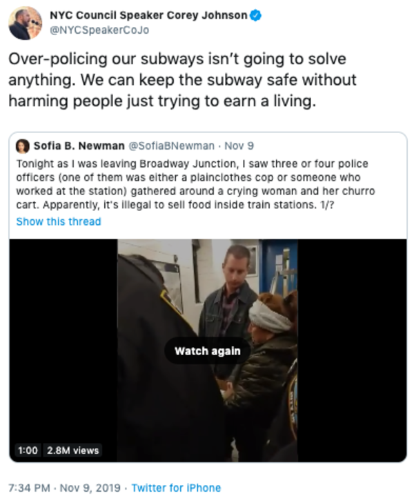Over Policing | New York City Subway Churro Vendor Arrest | Know Your Meme
