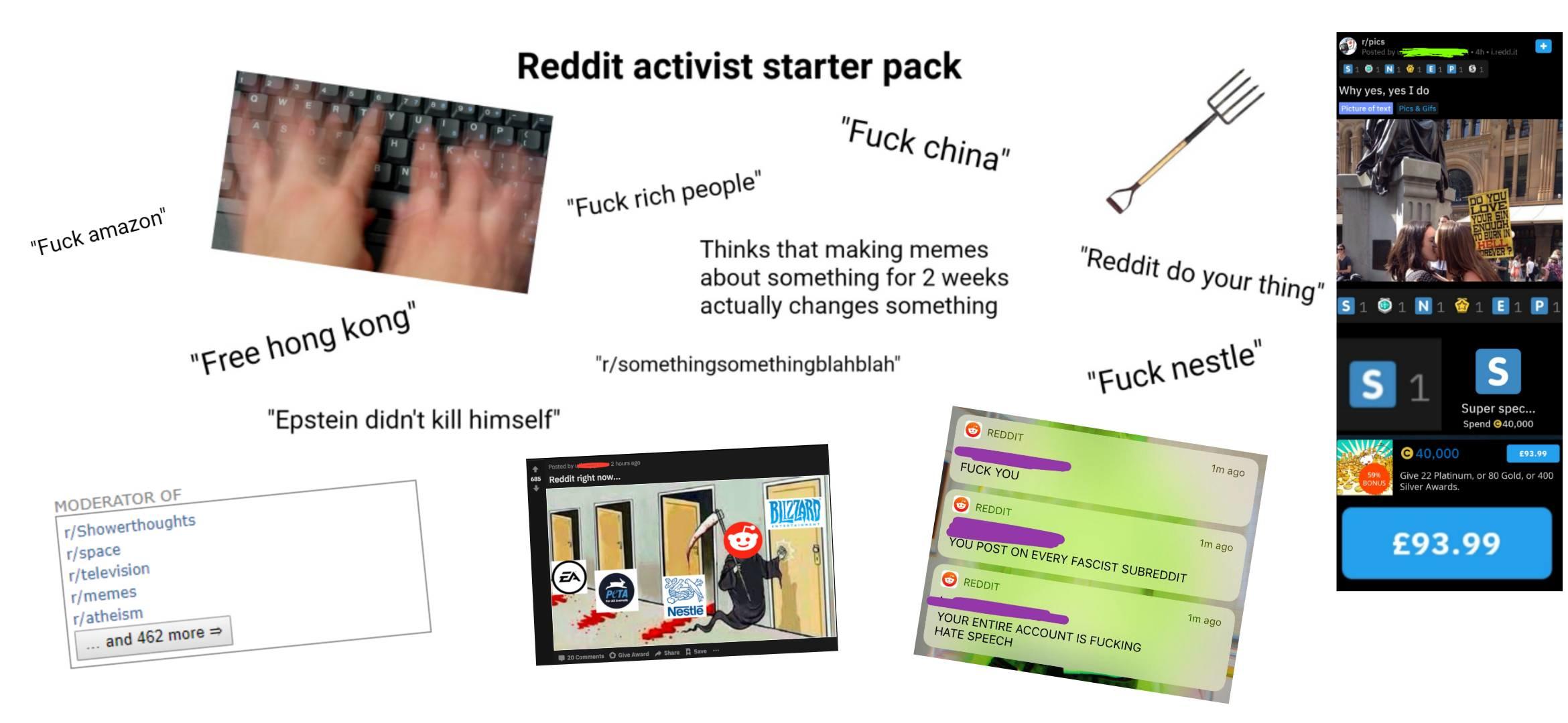 Reddit Activist Keyboard Warrior Starter Pack R Starterpacks Starter Packs Know Your Meme