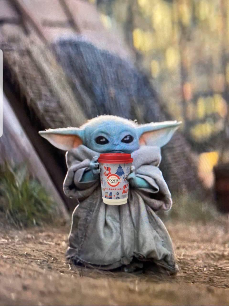 When mommy gets coffee and I get a warm choccy milk /r/BabyYoda