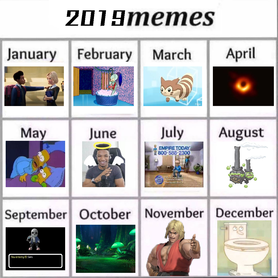 2019 Meme Calendar Final Update Meme Of The Month Calendars Know