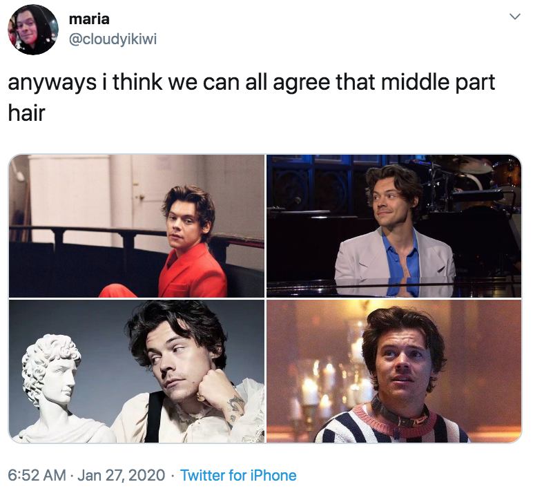 Anyways I Think We Can All Agree That Middle Part Hair I Think We Can All Agree That Know Your Meme