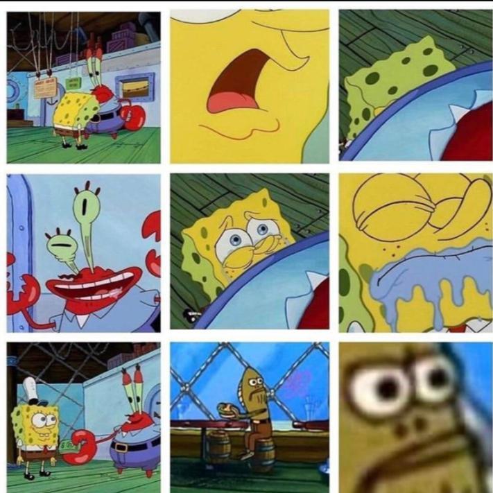 SpongeBob sure does a great "job" /r/BikiniBottomTwitter SpongeBob