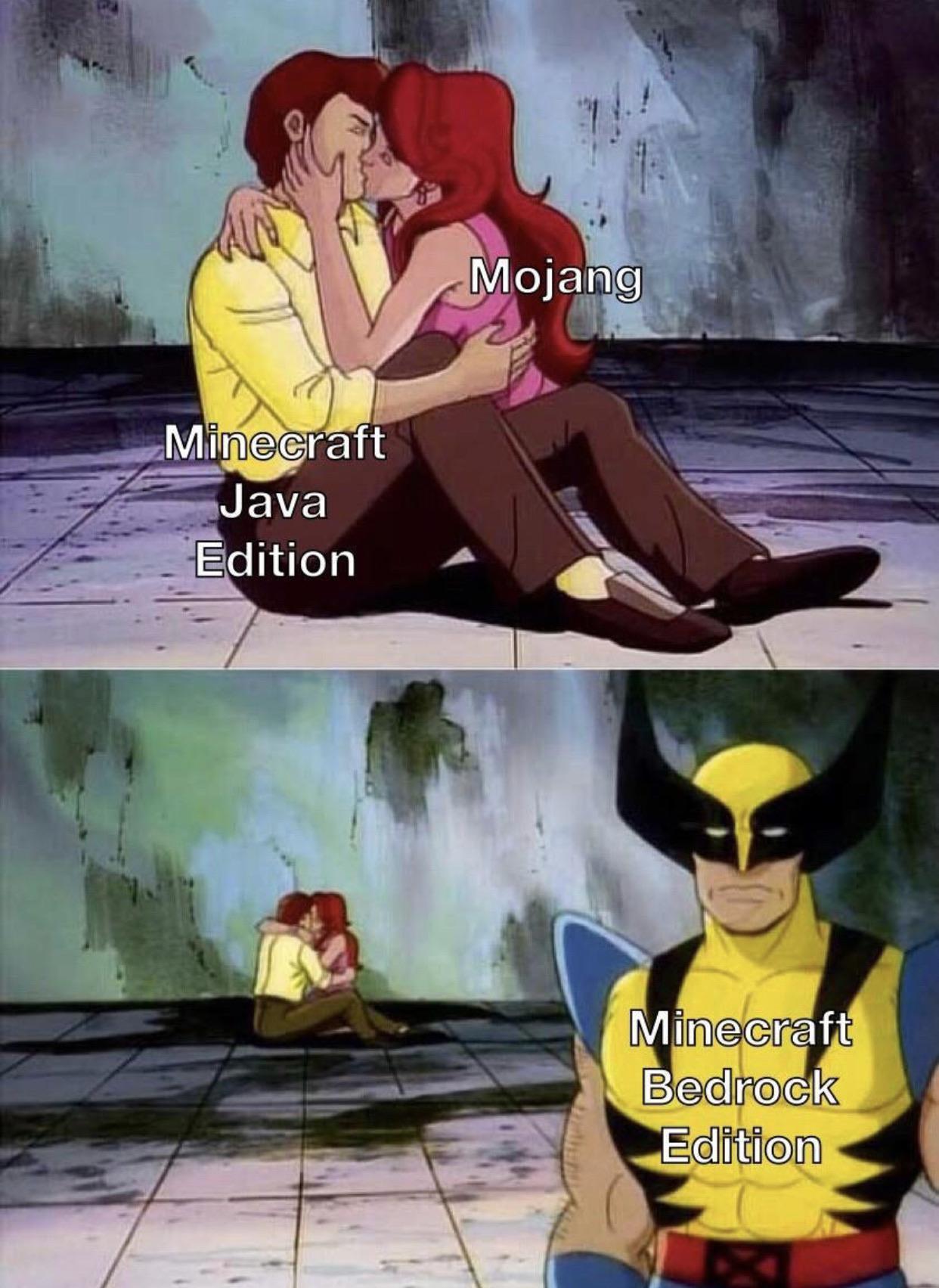 Cries In Bedrock Edition R Minecraftmemes Minecraft Know Your Meme