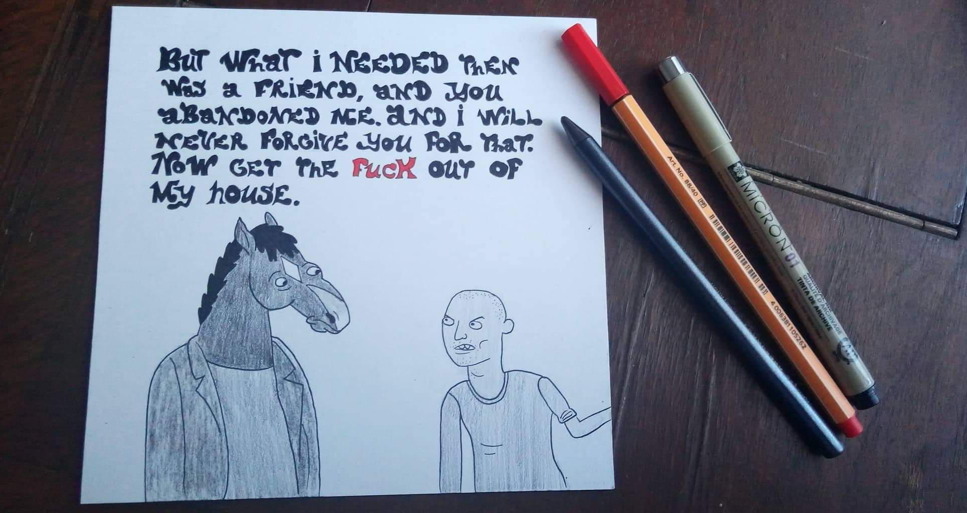 Redrawing the fuck scenes, with quotes, here comes Herb and BoJack /r