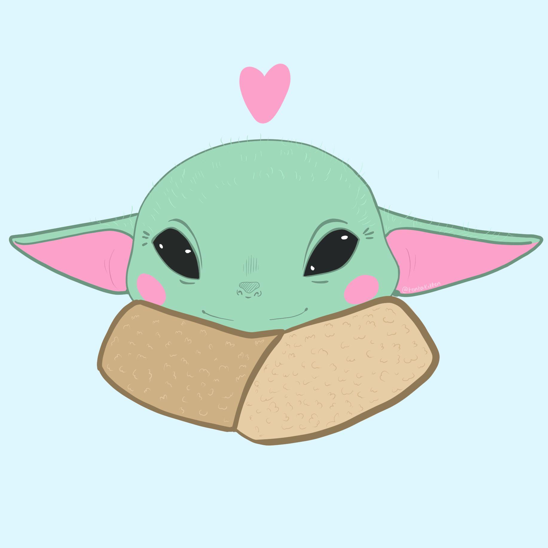I Did Some Fan Art Of This Cutie R Babyyoda Baby Yoda Grogu Know Your Meme