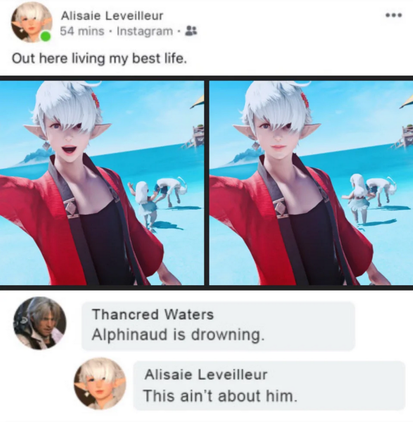 Alisaie's Day at the Beach Final Fantasy XIV Know Your Meme