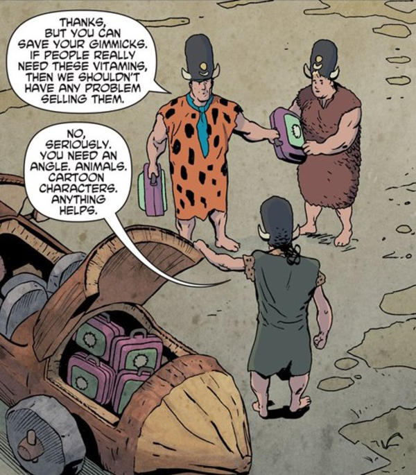 Flintstone Vitamin reference from the comics Flintstones Vitamins