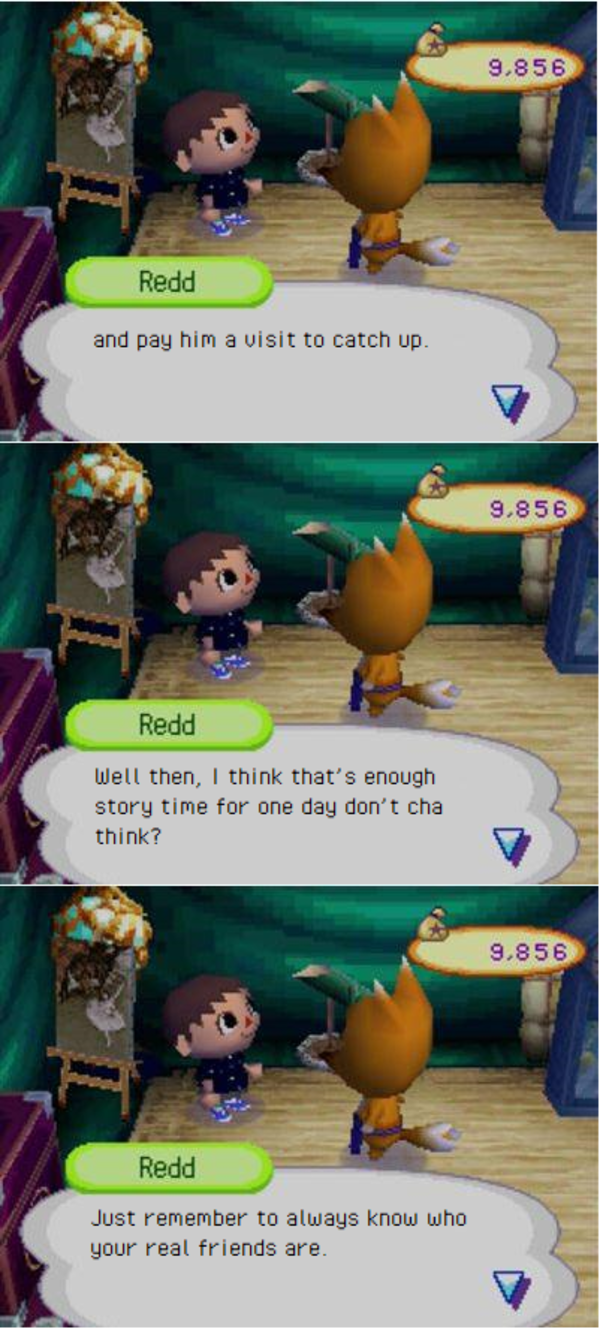 Secret Crazy Redd dialogue (6 of 6) Animal Crossing Know Your Meme