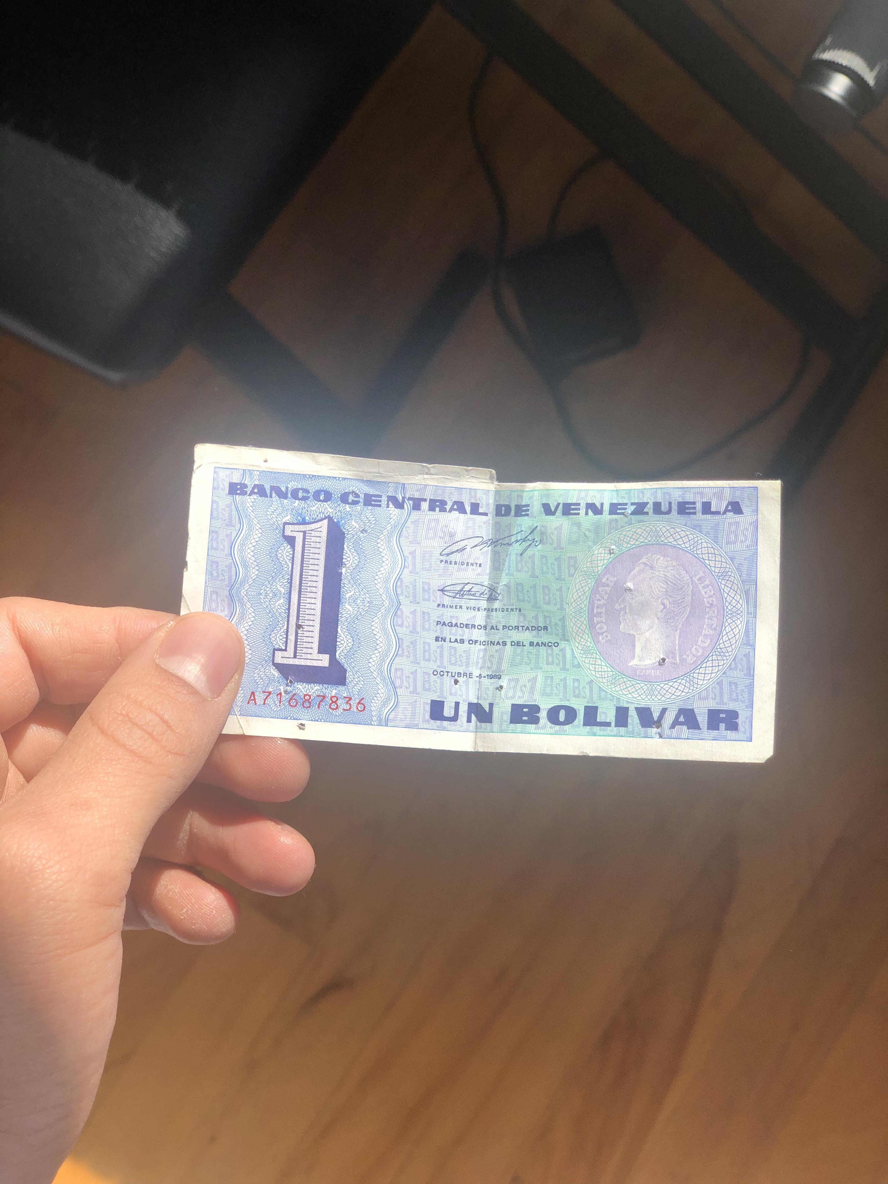 The original bolívar, we need 100 million of these in order to have 1