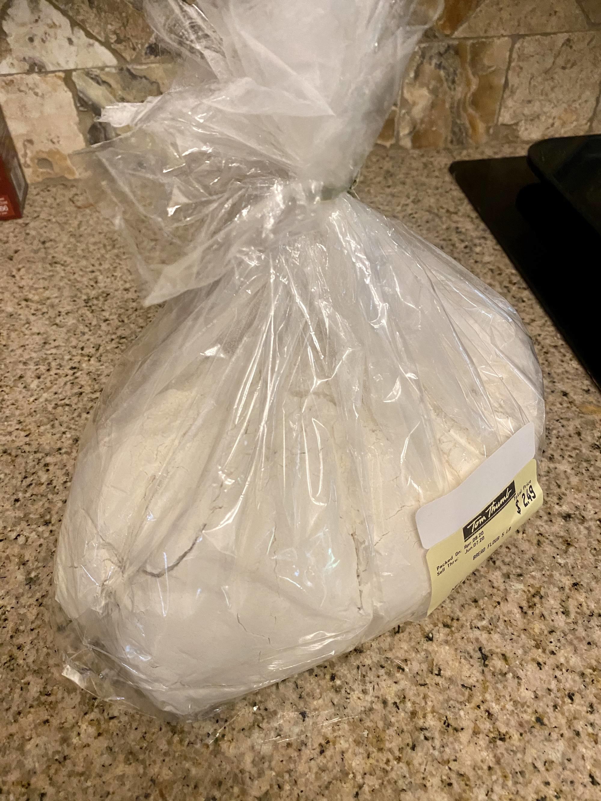 flour plastic bag