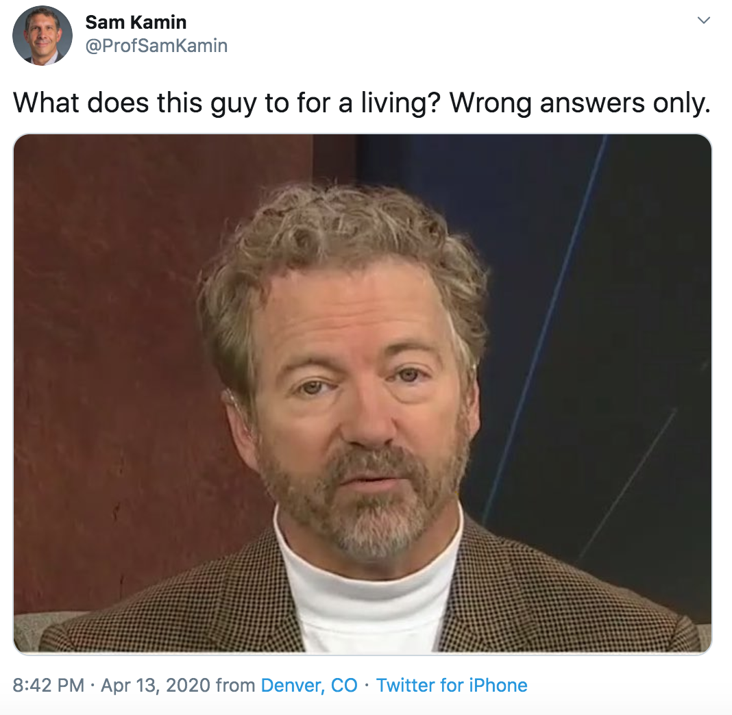 wrong answers only | Rand Paul Beard | Know Your Meme