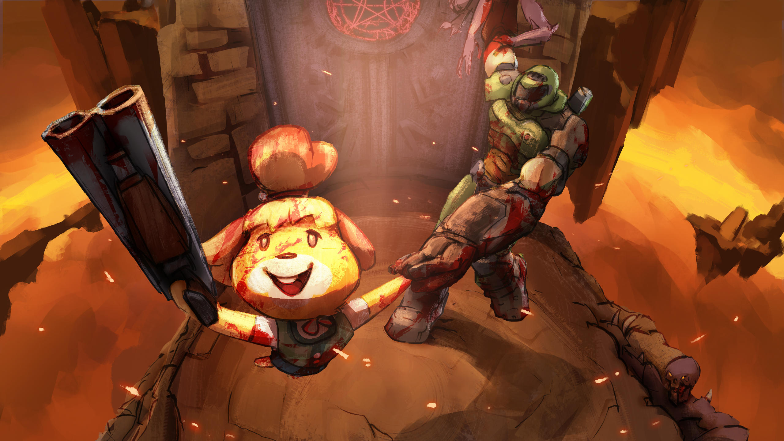 Doom Crossing: Eternal Horizons by Nifigager | Doomguy and Isabelle ...