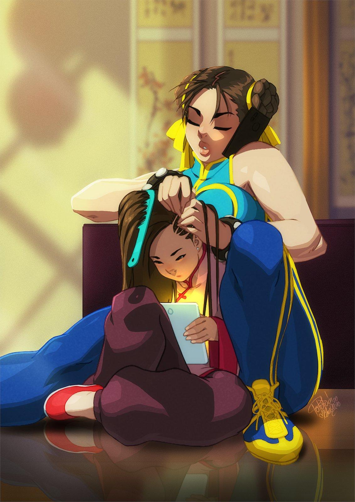 Chun Li Doing Li Fens Hair Street Fighter Know Your Meme 3357