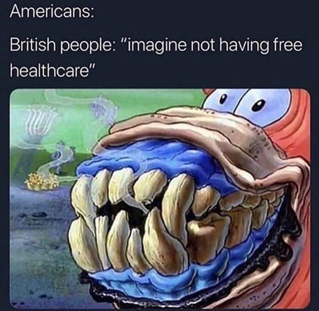 British people imagine not having free healthcare British People