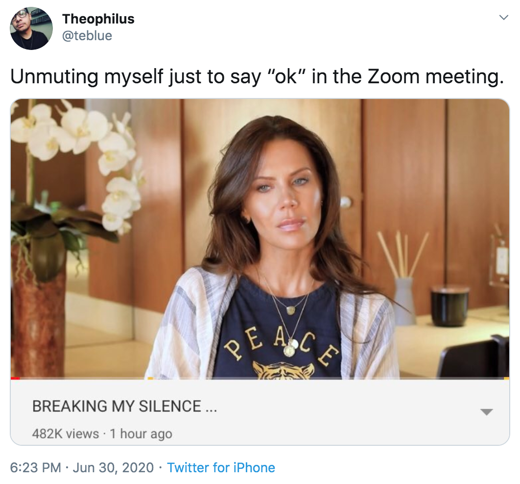 Zoom Meeting | Tati Westbrook "Breaking My Silence" Video | Know ...