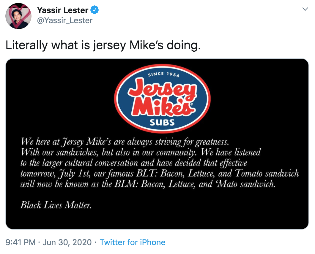 jersey mike blm