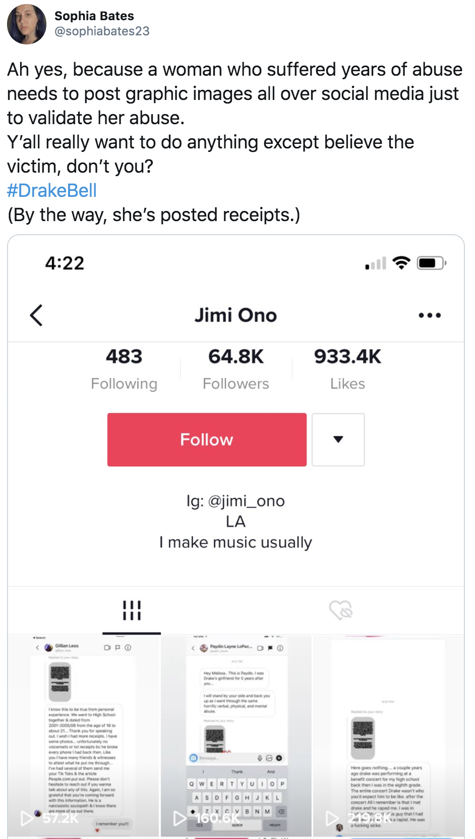 Receipts Drake Bell Abuse Allegations Know Your Meme