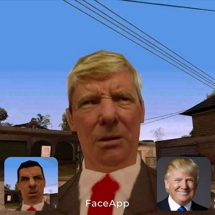 GTA Mr. Bean / Donald Trump Face Morph FaceApp Face Morphing Know