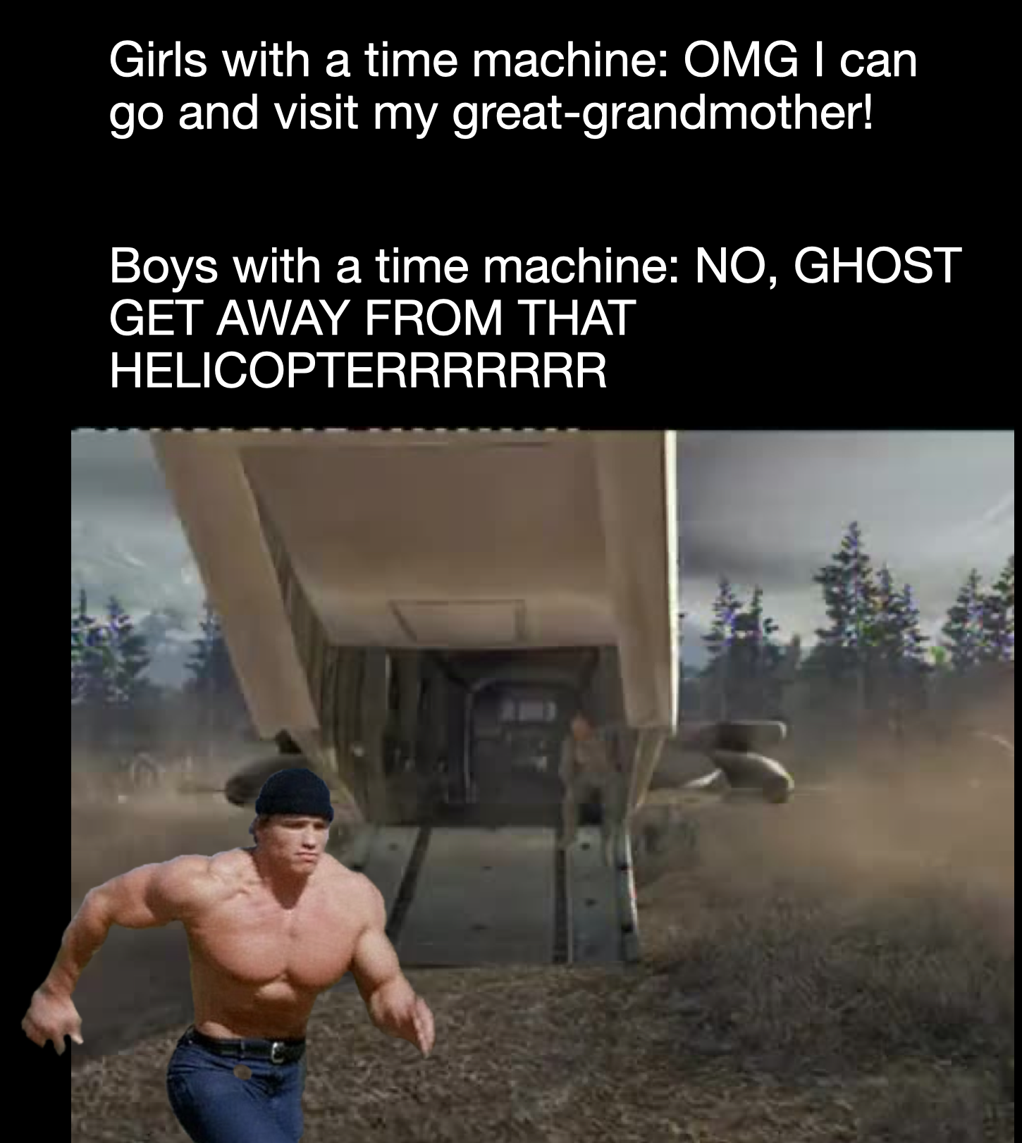 Can we get an F in the chat for Ghost Time Travel Is Invented / Men