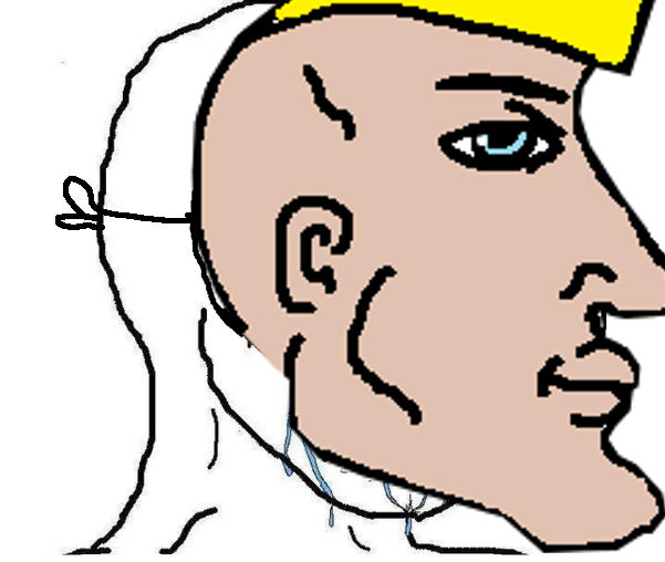 Мем плачущая маска. Wojak Chad. Wojak Chad Cry. Wojak маска чада. Wojak плачет маска.