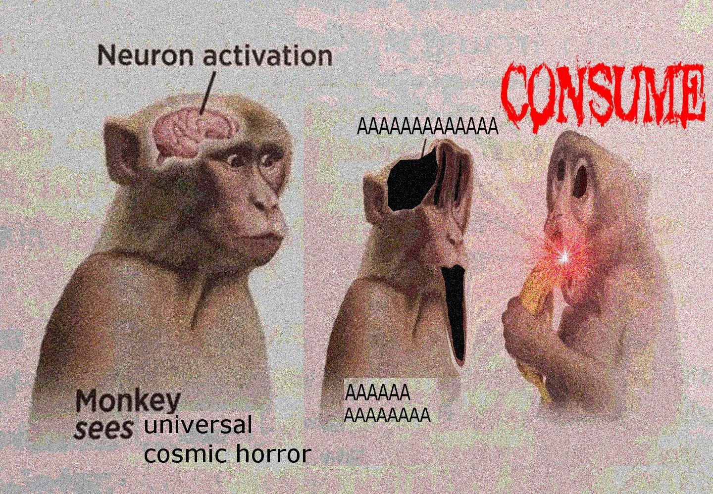 Monkey Neuron Activation Meme Template