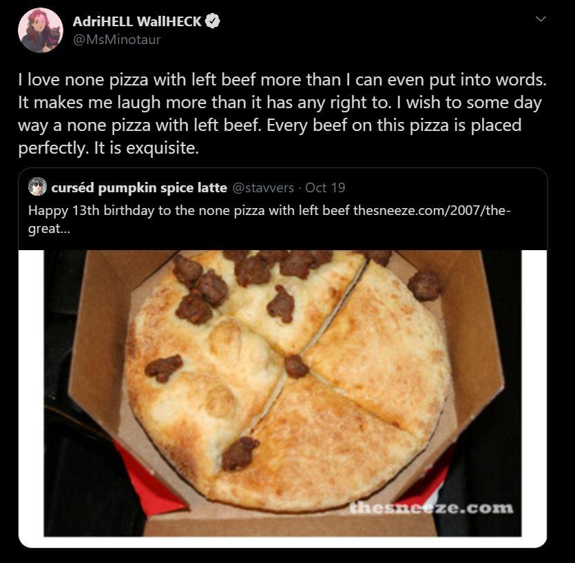 I love None Pizza Special Delivery Instructions Know Your Meme