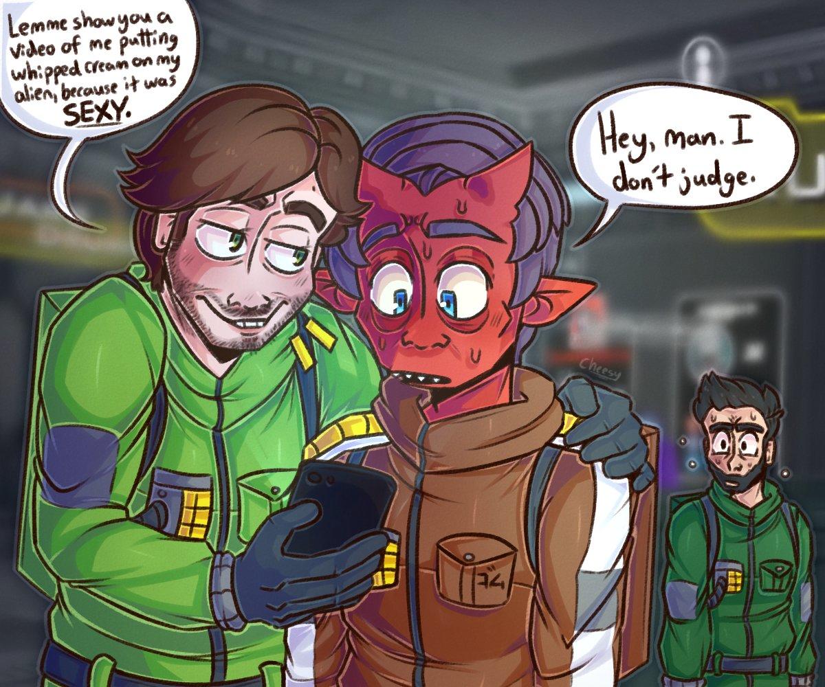 Vinny shows Ross his sexy alien vid Vinesauce Know Your Meme