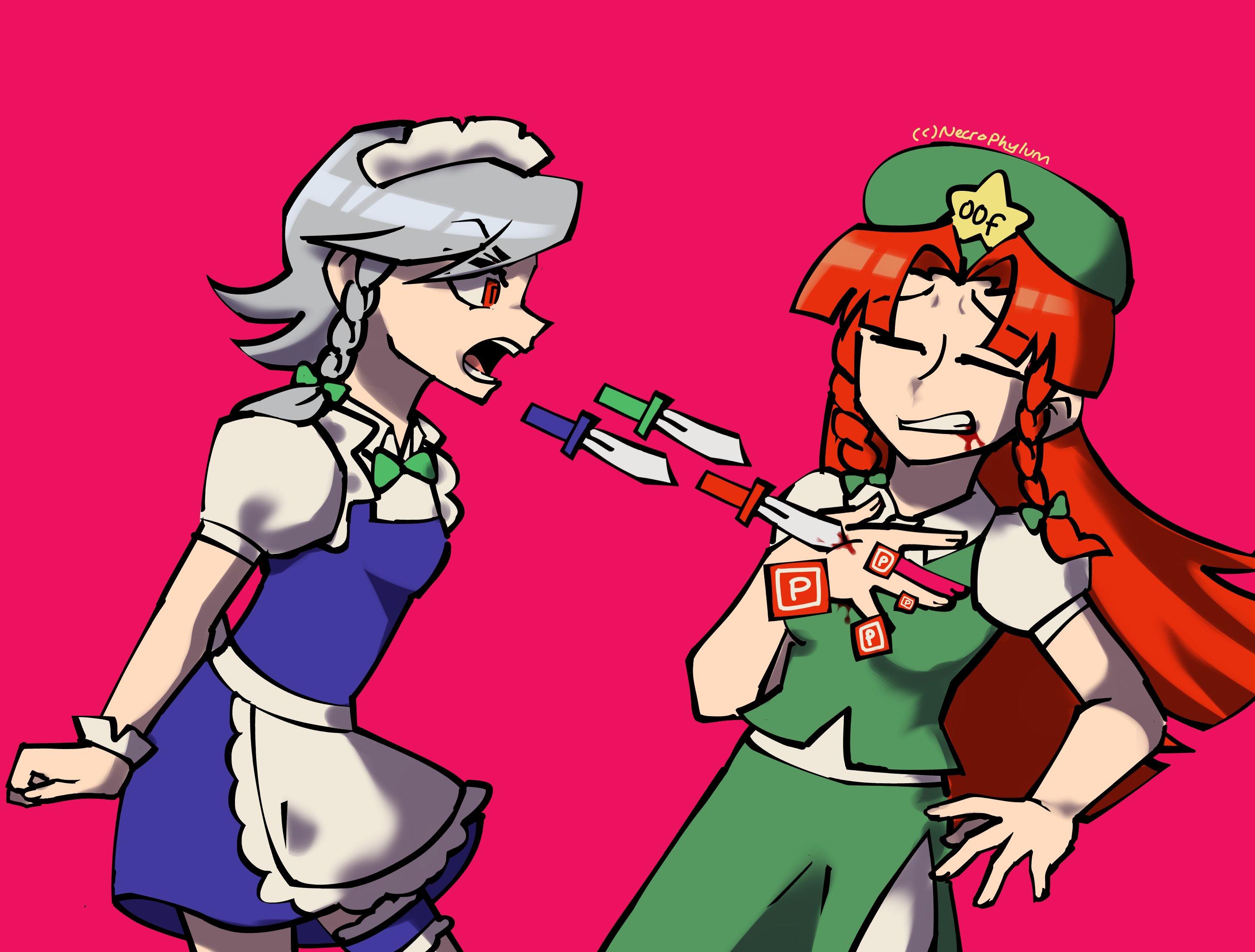 "You fell asleep on the job AGAIN?!" Woman Shouting Knives Know