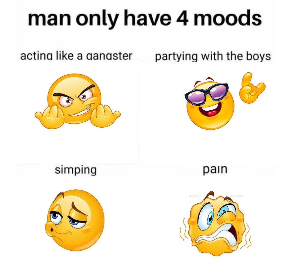 Men only have 4 emoji Men Only Have 4 Moods Know Your Meme