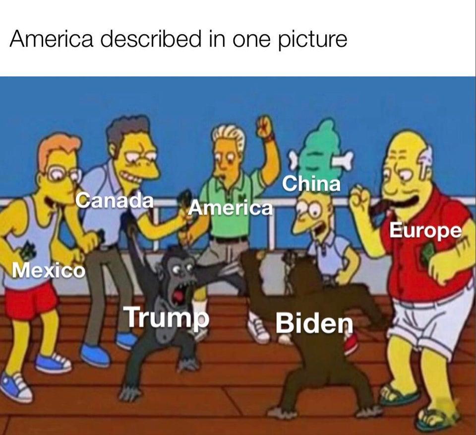 Election in a nutshell Simpsons Monkey Knife Fight Know Your Meme