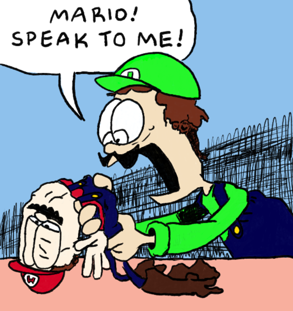 Mario! Speak to Me! | Deflated Garfield | Know Your Meme