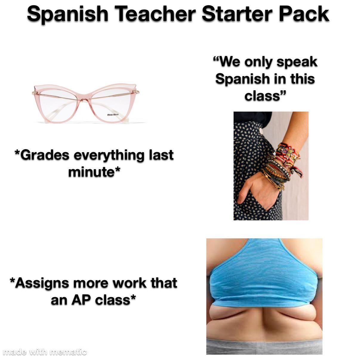 Spanish Teacher Starter Pack /r/starterpacks Starter Packs Know